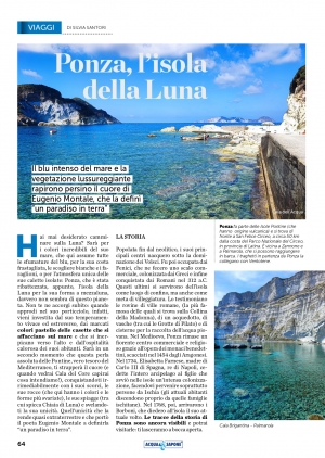 &quot;VIAGGI&quot; di Silvia Santori &quot;PONZA, L&#039; ISOLA DELLA LUNA&quot;