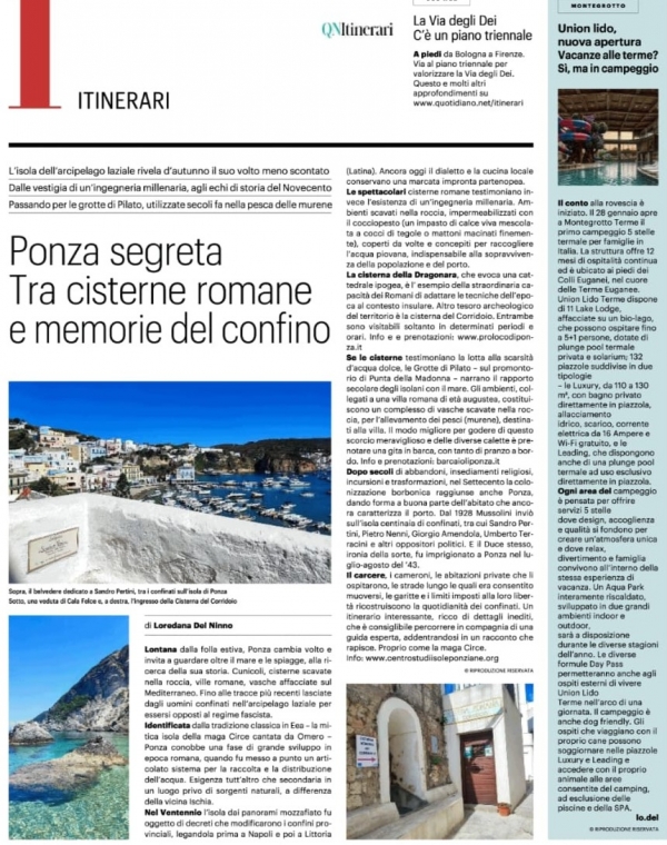 PONZA SEGRETA TRA CISTERNE ROMANE E MEMORIE DEL CONFINO